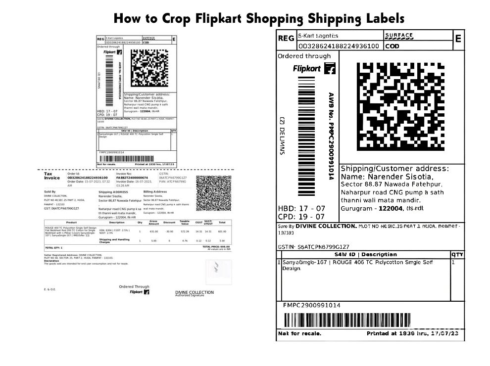 How to Crop Flipkart Shopping Shipping Labels (Before/After Guide) feature image