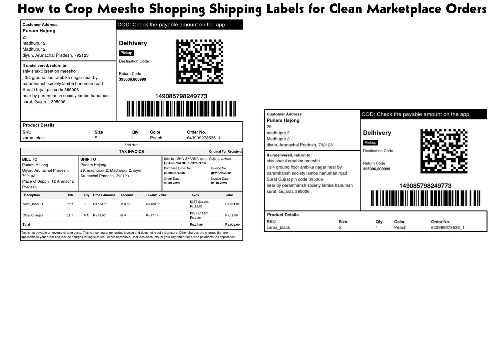 How to Crop Meesho Shopping Shipping Labels for Clean Marketplace Orders feature image